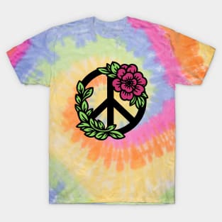 Floral Peace Sign T-Shirt